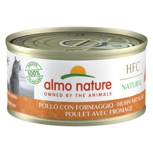 Almo Nature HFC Natural 12 x 70 g výhodné balení - kuře a sýr