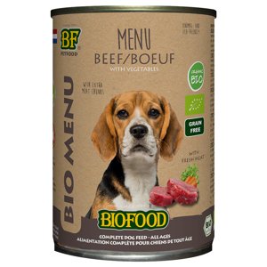 BF Petfood Organic hovězí menu - 6 x 400 g