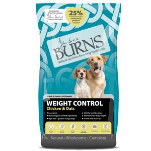 Burns Weight Control Adult/Senior kuřecí & oves - 2 x 12 kg