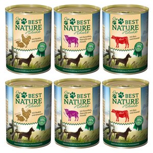 Best Nature Dog Adult 6 × 400 g - míchané balení (3 druhy)