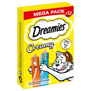 Dreamies Creamy Snacks kuřecí s lososem - 12 x 10 g