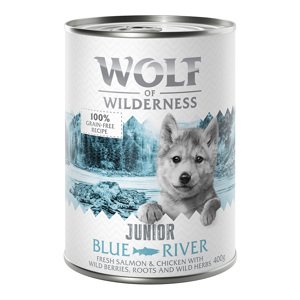 Little Wolf of Wilderness Junior 6 x 400 g - Blue River - kuřecí a losos