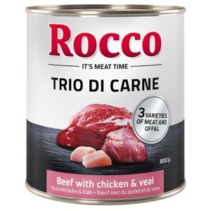 Rocco Classic Trio di Carne - 6 x 800 g - hovězí, kuřecí a telecí