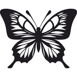 Vsepropejska Motýl dekorace na zeď 3 Rozměr (cm): 38 x 29, Dekor: Černá